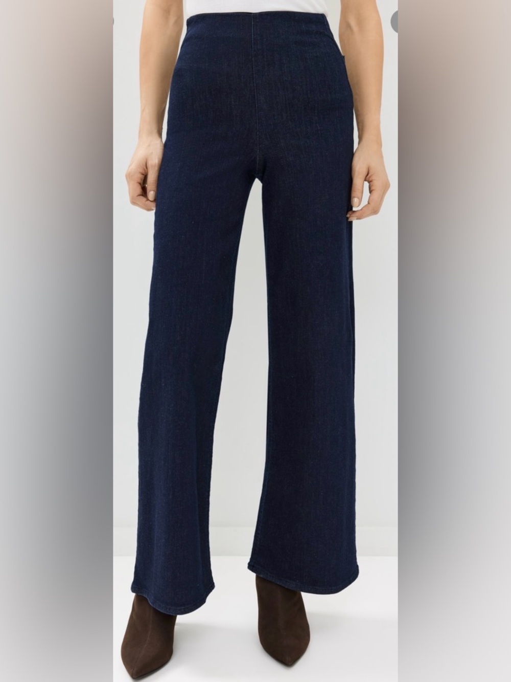 rag & bone Epic Sofie High Rise Wide Leg Pull On Jeans Size S Rinse Blue